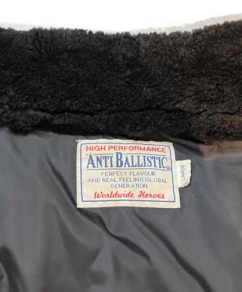 ANTI BALLISTIC（アンティバルリスティック）ANTI BALLISTIC (アンティバルリスティック) レザー切替ダウンベスト ブラック サイズ:LARGEの古着・服飾アイテム