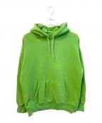 stussyステューシー）の古着「Slant Fleece Hood」｜グリーン