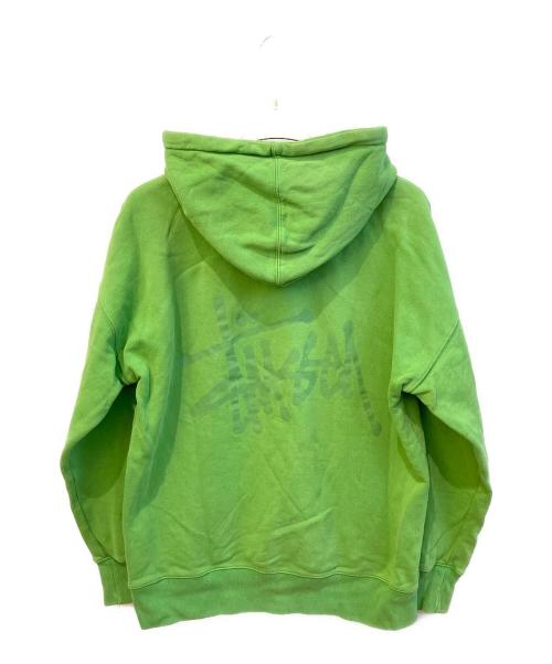 stussy（ステューシー）stussy (ステューシー) Slant Fleece Hood グリーン サイズ:Mの古着・服飾アイテム