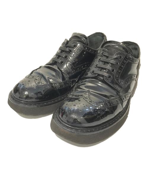 PRADA（プラダ）PRADA (プラダ) エナメルウィングチップシューズ　3E5739 ブラック サイズ:35の古着・服飾アイテム