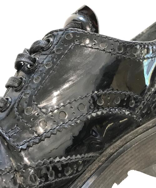 PRADA（プラダ）PRADA (プラダ) エナメルウィングチップシューズ　3E5739 ブラック サイズ:35の古着・服飾アイテム