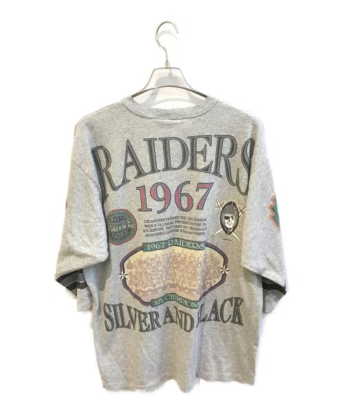 LONG GONE（ロングゴーン）long gone (ロングゴーン) 90’S七分丈Tシャツ グレー サイズ:XLの古着・服飾アイテム