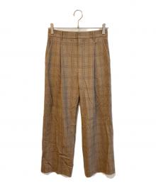 Spick and Span（スピック＆スパン）の古着「ウォッシャブルチェックストレッチパンツ　25030200313130」｜ブラウン
