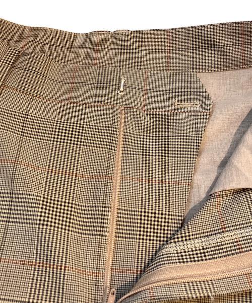 Spick and Span（スピック＆スパン）Spick and Span (スピック＆スパン) ウォッシャブルチェックストレッチパンツ　25030200313130 ブラウン サイズ:Sの古着・服飾アイテム