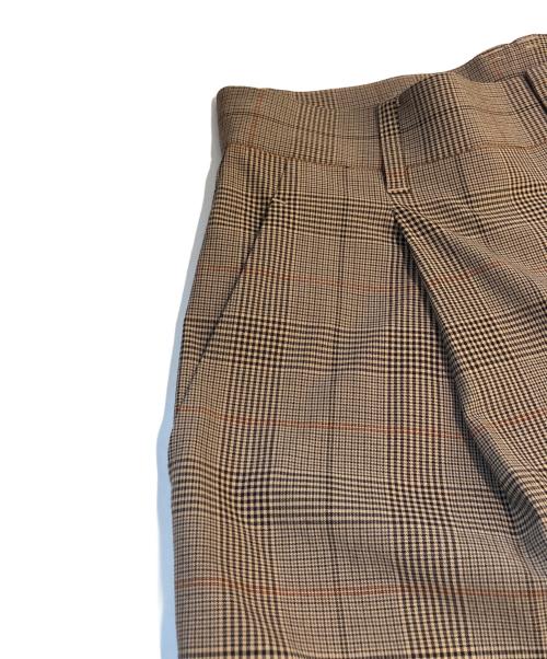 Spick and Span（スピック＆スパン）Spick and Span (スピック＆スパン) ウォッシャブルチェックストレッチパンツ　25030200313130 ブラウン サイズ:Sの古着・服飾アイテム