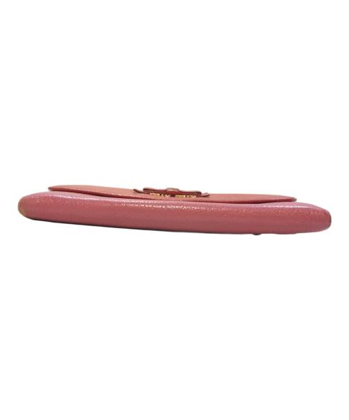 MIU MIU（ミュウミュウ）MIU MIU (ミュウミュウ) リボン長財布 レッドの古着・服飾アイテム