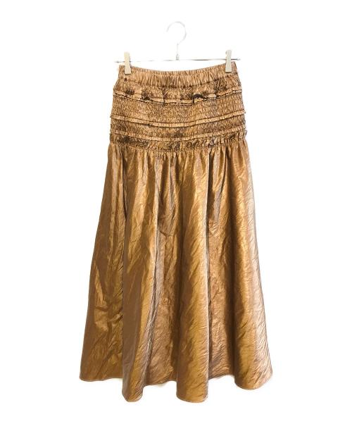 MAISON SPECIAL（メゾンスペシャル）MAISON SPECIAL (メゾンスペシャル) Metallic Flare Skirt　21252516003 ブラウン サイズ:38の古着・服飾アイテム