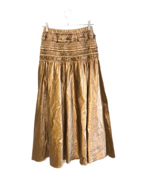 MAISON SPECIAL（メゾンスペシャル）MAISON SPECIAL (メゾンスペシャル) Metallic Flare Skirt　21252516003 ブラウン サイズ:38の古着・服飾アイテム