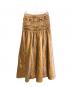 MAISON SPECIAL（メゾンスペシャル）の古着「Metallic Flare Skirt　21252516003」｜ブラウン