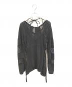 MAISON SPECIALメゾンスペシャル）の古着「Random Mesh Knit Tops」｜ブラック