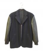 COMME des GARCONS HOMME PLUSコムデギャルソンオムプリュス）の古着「切替ジャケット　PJ-05089」｜ネイビー×ブラック