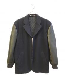 COMME des GARCONS HOMME PLUS（コムデギャルソンオムプリュス）の古着「切替ジャケット　PJ-05089」｜ネイビー×ブラック