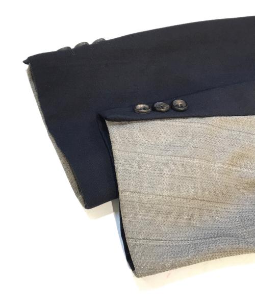 COMME des GARCONS HOMME PLUS（コムデギャルソンオムプリュス）COMME des GARCONS HOMME PLUS (コムデギャルソンオムプリュス) 切替ダブルジャケット　PJ-05024 ネイビー サイズ:Ｓの古着・服飾アイテム