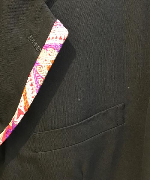 COMME des GARCONS HOMME PLUS（コムデギャルソンオムプリュス）COMME des GARCONS HOMME PLUS (コムデギャルソンオムプリュス) ラペル切替テーラードジャケット　PJ-11002 ブラック サイズ:Ｓの古着・服飾アイテム