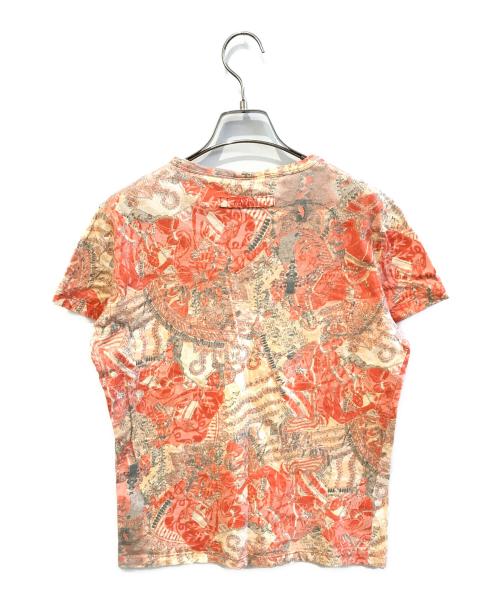 Jean Paul GAULTIER（ジャンポールゴルチェ）Jean Paul GAULTIER (ジャンポールゴルチェ) 総柄Tシャツ オレンジ サイズ:48の古着・服飾アイテム