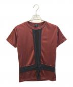 Jean Paul Gaultier hommeジャンポールゴルチェオム）の古着「ネット切替Tシャツ」｜ボルドー