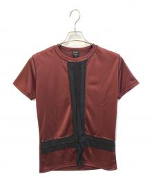 Jean Paul Gaultier homme（ジャンポールゴルチェオム）の古着「ネット切替Tシャツ」｜ボルドー