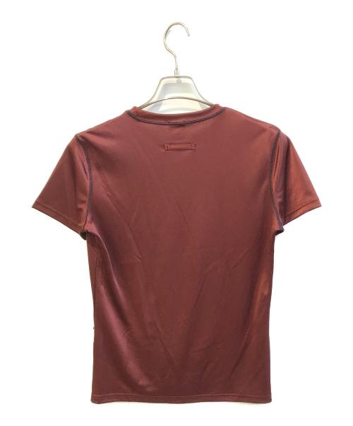Jean Paul Gaultier homme（ジャンポールゴルチェオム）Jean Paul GAULTIER HOMME (ジャンポールゴルチェオム) ネット切替Tシャツ ボルドー サイズ:48の古着・服飾アイテム