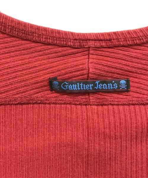 GAULTIER JEANS（ゴルチエジーンズ）GAULTIER JEANS (ゴルチエジーンズ) プリントTシャツ レッド サイズ:48の古着・服飾アイテム