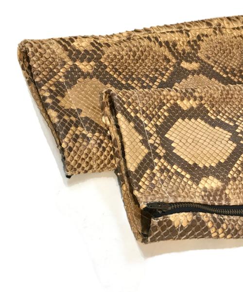 GUCCI（グッチ）GUCCI (グッチ) レザーパイソンジャケット ベージュ サイズ:44の古着・服飾アイテム