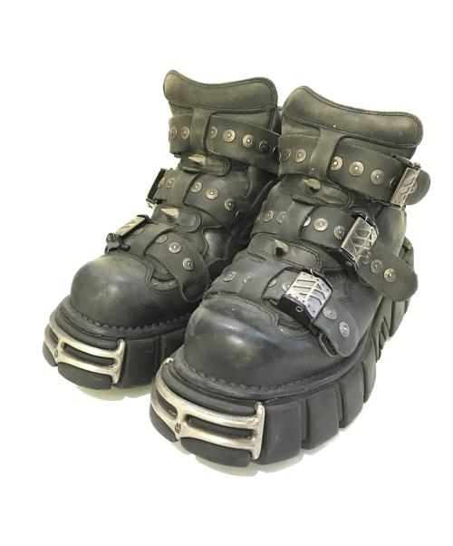 NEW ROCK（ニューロック）new rock (ニューロック) 厚底ブーツ　M-135-C1 ブラック サイズ:40の古着・服飾アイテム