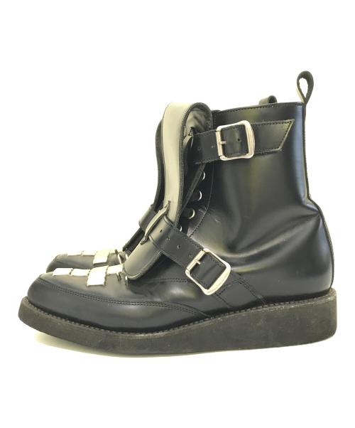 GEORGE COX（ジョージコックス）GEORGE COX (ジョージコックス) スタッズ付き7ホールブーツ ブラック サイズ:SIZE 7の古着・服飾アイテム