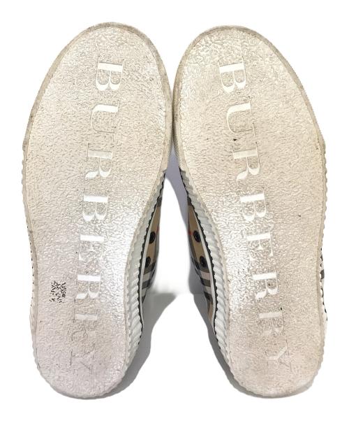 BURBERRY（バーバリー）BURBERRY (バーバリー) ノバチェックハイカットスニーカー ベージュ サイズ:SIZE 40 1/2の古着・服飾アイテム