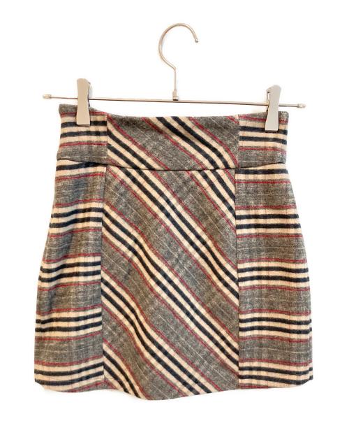 AND MARY（アンドマリー）and mary (アンドマリー) Monica check mini skirt ブラウン サイズ:S 未使用品の古着・服飾アイテム