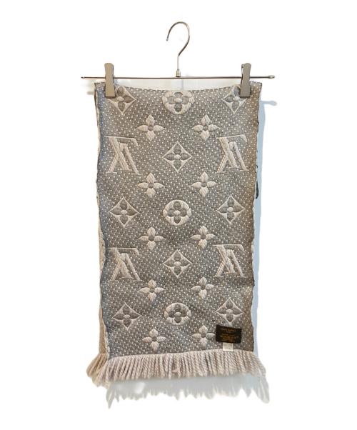 LOUIS VUITTON（ルイ ヴィトン）LOUIS VUITTON (ルイ ヴィトン) エシャルプ・ロゴマニア M74742 ライトグレー/グリペルルの古着・服飾アイテム