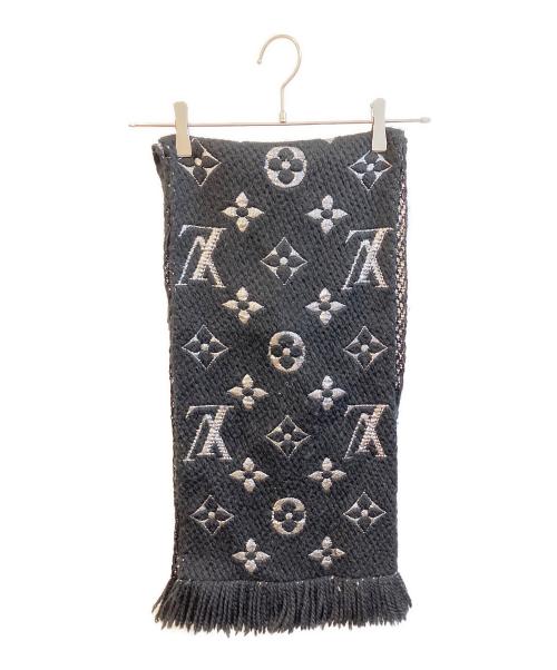 LOUIS VUITTON（ルイ ヴィトン）LOUIS VUITTON (ルイ ヴィトン) エシャルプ・ロゴマニア シャインマフラー ブラックの古着・服飾アイテム
