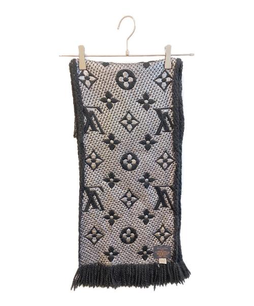 LOUIS VUITTON（ルイ ヴィトン）LOUIS VUITTON (ルイ ヴィトン) エシャルプ・ロゴマニア シャインマフラー ブラックの古着・服飾アイテム