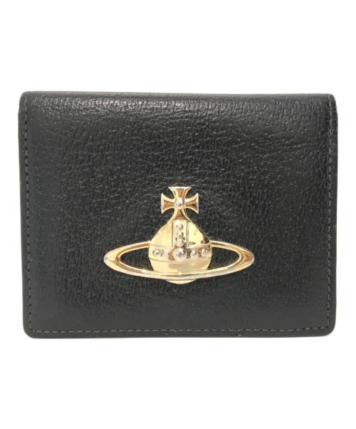 Vivienne Westwood（ヴィヴィアンウエストウッド）Vivienne Westwood (ヴィヴィアンウエストウッド) オーブデザインレザーパスケース ブラックの古着・服飾アイテム