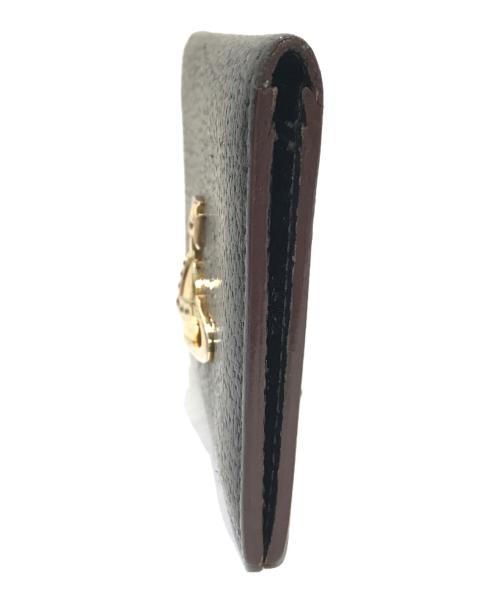 Vivienne Westwood（ヴィヴィアンウエストウッド）Vivienne Westwood (ヴィヴィアンウエストウッド) オーブデザインレザーパスケース ブラックの古着・服飾アイテム