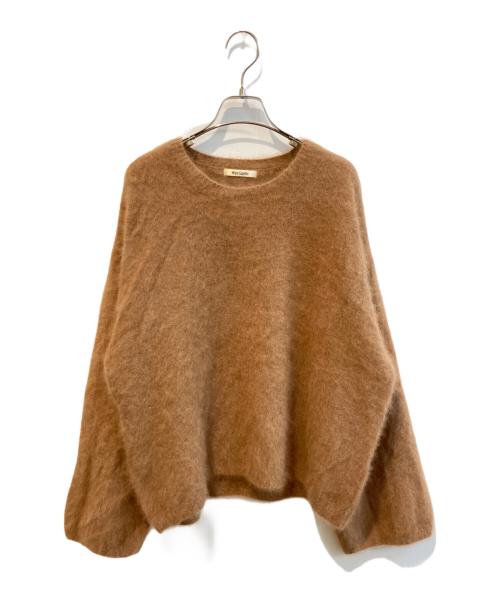 Whim Gazette（ウィムガゼット）Whim Gazette (ウィムガゼット) ラクーンウールニット ブラウン サイズ:Fの古着・服飾アイテム