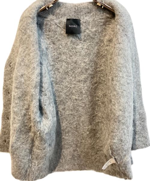 N.O.R.C（ノーク）N.O.R.C (ノーク) アルパカヘアリーニットカーディガン グレー サイズ:1の古着・服飾アイテム