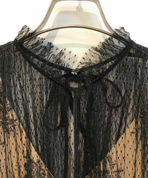 FRAY ID（フレイ アイディー）FRAY ID (フレイ アイディー) チュール＆レースドレス ベージュの古着・服飾アイテム