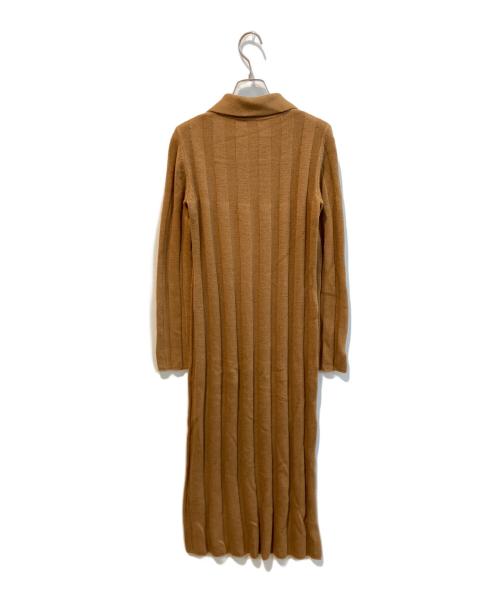 COLUMN（コラム）COLUMN (コラム) リブニットワンピース ブラウン サイズ:ＦＲＥＥの古着・服飾アイテム