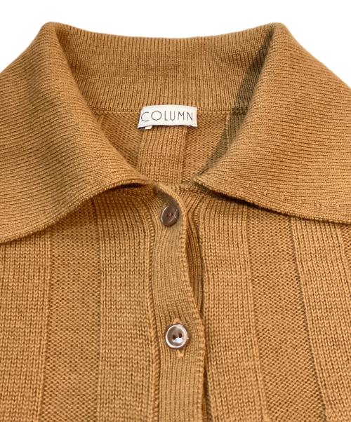 COLUMN（コラム）COLUMN (コラム) リブニットワンピース ブラウン サイズ:ＦＲＥＥの古着・服飾アイテム