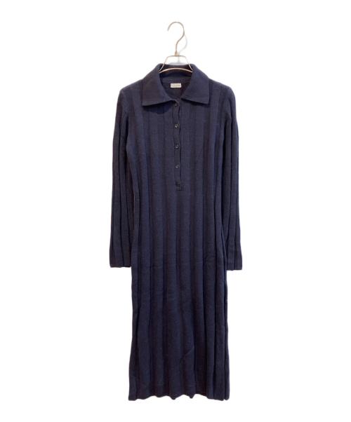 COLUMN（コラム）COLUMN (コラム) リブニットワンピース ネイビー サイズ:FREEの古着・服飾アイテム