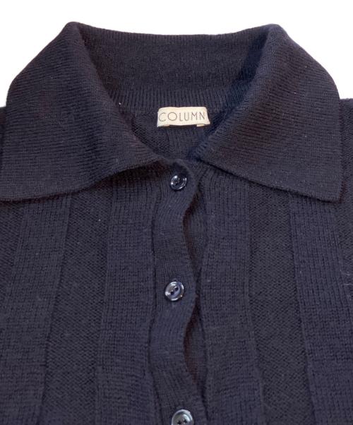 COLUMN（コラム）COLUMN (コラム) リブニットワンピース ネイビー サイズ:FREEの古着・服飾アイテム
