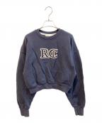 RECTOレクト）の古着「クロップドスウェット　RW23AJTP008IN」｜ネイビー