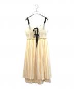 MAISON SPECIALメゾンスペシャル）の古着「キャミソールワンピース/Ribbon Pleats Dress　21232266101」｜ベージュ