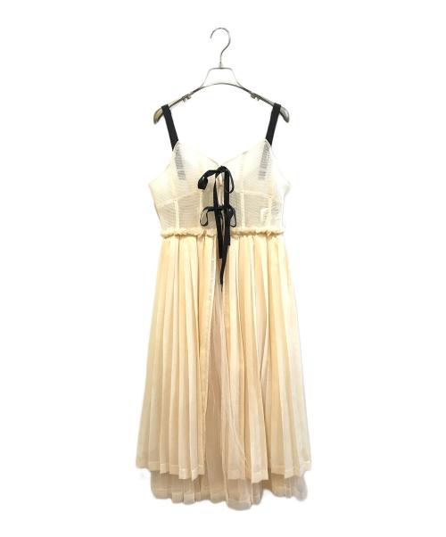 MAISON SPECIAL（メゾンスペシャル）MAISON SPECIAL (メゾンスペシャル) キャミソールワンピース/Ribbon Pleats Dress　21232266101 ベージュ サイズ:FREEの古着・服飾アイテム