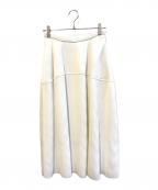 LE CIEL BLEUルシェルブルー）の古着「プリーツスカート/Wave Pleated Skirt　24S67102」｜ホワイト