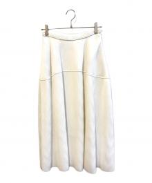 LE CIEL BLEU（ルシェルブルー）の古着「プリーツスカート/Wave Pleated Skirt　24S67102」｜ホワイト