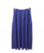 LE CIEL BLEUルシェルブルー）の古着「プリーツスカート/Wave Pleated Skirt　24S67102」｜ブルー