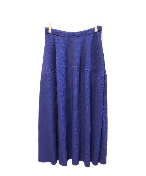 LE CIEL BLEU（ルシェルブルー）LE CIEL BLEU (ルシェルブルー) プリーツスカート/Wave Pleated Skirt　24S67102 ブルー サイズ:38 未使用品の古着・服飾アイテム