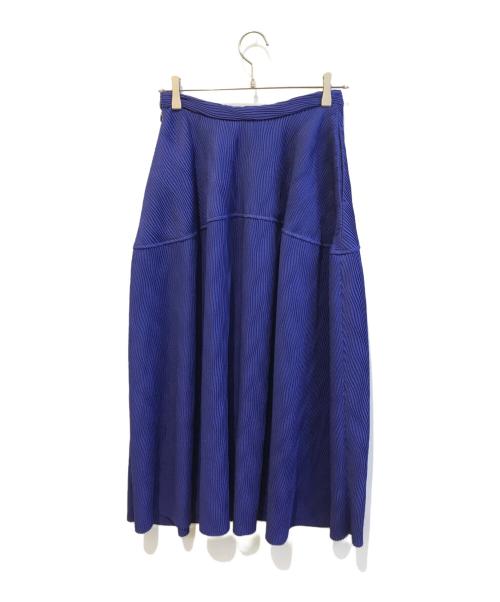 LE CIEL BLEU（ルシェルブルー）LE CIEL BLEU (ルシェルブルー) プリーツスカート/Wave Pleated Skirt　24S67102 ブルー サイズ:38 未使用品の古着・服飾アイテム