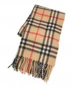 BURBERRYバーバリー）の古着「ノバチェックカシミヤマフラー」｜ベージュ