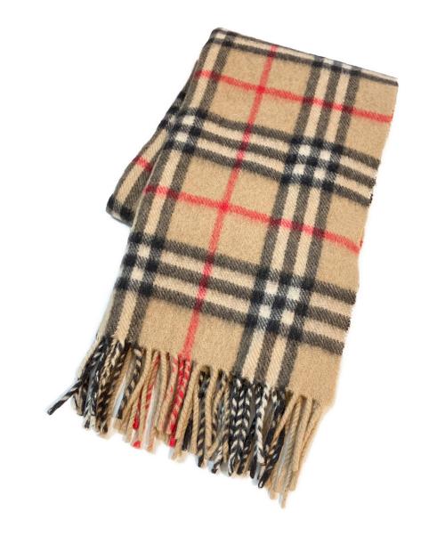 BURBERRY（バーバリー）BURBERRY (バーバリー) ノバチェックカシミヤマフラー ベージュの古着・服飾アイテム